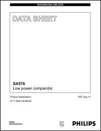 SA576D datasheet: 8 V, low power compandor SA576D