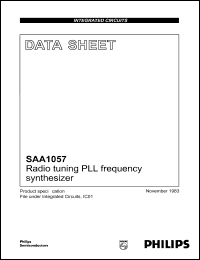 SAA1057 datasheet: 12 V, Radio tuning PLL freguency synthesizer SAA1057