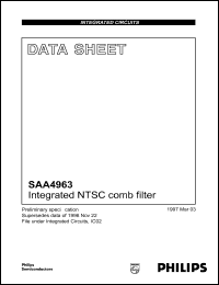 SAA4963T datasheet: 5.5 V, integrated NTSC comb filter SAA4963T
