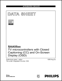 SAA5541PS datasheet: 3.6 V, TV microcontroller with closed captioning and on-screen display SAA5541PS