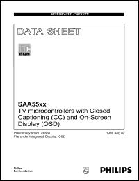 SAA5503PS datasheet: 3.6 V, TV microcontroller with closed captioning and on-screen display SAA5503PS