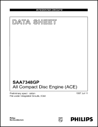 SAA7348GP datasheet: 5.5 V, all compact disc engine SAA7348GP