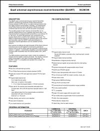 SC26C94A1A datasheet: 5 V, quad universal asynchronous receiver/transmitter SC26C94A1A