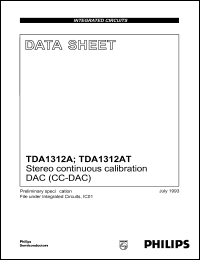 TDA1312A datasheet: 5 V,  stereo continuous calibration DAC TDA1312A