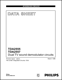 TDA2555 datasheet: 12 V, dual TV sound demodulator circuit TDA2555