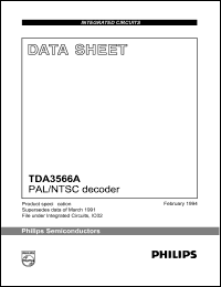 TDA3566A datasheet: 12 V, PAL/NTSC decoder TDA3566A