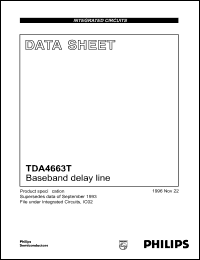 TDA4663T datasheet: 5 V, baseband delay line TDA4663T