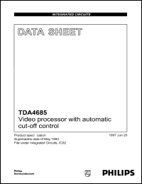 TDA4685 datasheet: 8 V, video processor with automatic cut-off control TDA4685