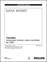 TDA4882 datasheet: 8 V, advanced monitor video controller for OSD TDA4882