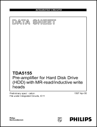 TDA5155X datasheet: 5 V pre-amplifier for hard disk drive with MR-read/inductive write head TDA5155X