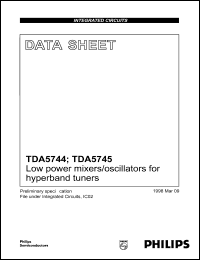 TDA5744TS datasheet: 5 V low power mixer/oscillator for hyperband tuner TDA5744TS