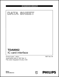 TDA8002G/5/C2 datasheet: IC card interface TDA8002G/5/C2