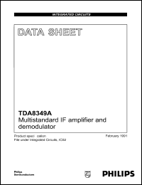 TDA8349A datasheet: Multistandard IF amplifier and demodulator TDA8349A