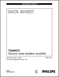 TDA8575T datasheet: Ground noise isolation amplifier TDA8575T