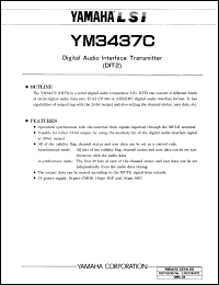 YM3437C-F datasheet: 5.0V DIR2: digital audio interface transmitter YM3437C-F