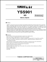 YSS901 datasheet: 5V; SD: stereo dipole YSS901