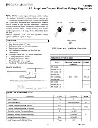 PJ1086CP datasheet: 7V; 1.5Amp low dropout positive voltage regulator PJ1086CP