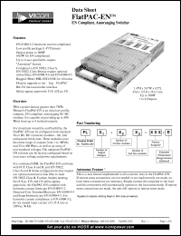 FL2-80160 datasheet: OutputV:2Vdc; inputV:85-264V; 15A; 80W; FlatPAC-EN: EN compliant, autoranging switcher FL2-80160