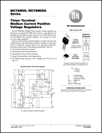 MC78M08CT datasheet: Three-Terminal Medium Current Positive Voltage Regulator MC78M08CT