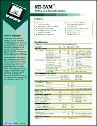 MI-A22-IU datasheet: InputV:28V; 0-200W; 20A; military input attenuator module. For military applications MI-A22-IU