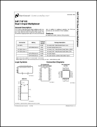 54F153LMQB datasheet: Dual 4-Input Multiplexer 54F153LMQB