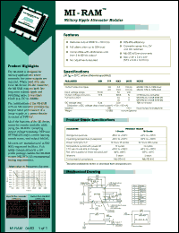 MI-RAM-I2 datasheet: 20A; inputV:5-50V; military ripple attenuator module MI-RAM-I2
