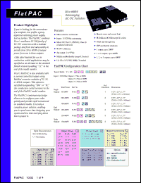 VI-LUR-XX datasheet: InputV:90-132/180-264Vac; outputV:7.5V; 50-200W; 10-40A autoranging AC-DC switcher VI-LUR-XX