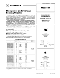 MC33464N-27CTR datasheet: Micropower Undervoltage Sensing Circuits MC33464N-27CTR