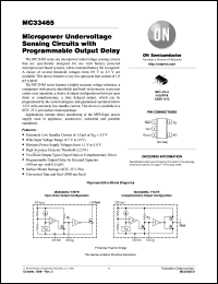 MC33465N-28ATR datasheet: Micropower Undervoltage Sensing Circuits with Output Delay MC33465N-28ATR