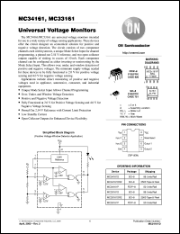 MC33161DR2 datasheet: Universal Voltage Monitors MC33161DR2