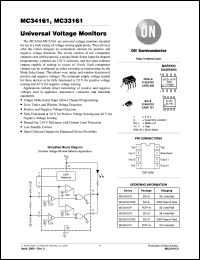 MC34161P datasheet: Universal Voltage Monitors MC34161P