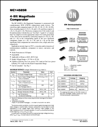 MC14585BD datasheet: 4-Bit Magnitude Comparator MC14585BD