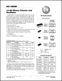 MC14060BCP datasheet: 14-Bit Binary Counter and Oscillator MC14060BCP