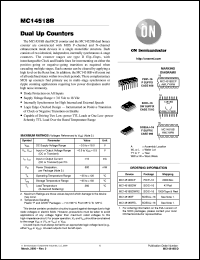 MC14518BF datasheet: Dual Up Counters MC14518BF