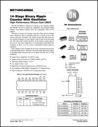 MC74HC4060AN datasheet: 14-Stage Binary Ripple Counter With Oscillator MC74HC4060AN