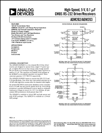 ADM202JRW datasheet: High-speed, 5 V, CMOS RS-232 driver/receivers ADM202JRW