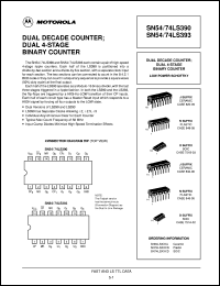 SN74LS393D datasheet:  DUAL DECADE COUNTER; DUAL 4-STAGE BINARY COUNTER SN74LS393D