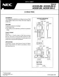 AC03DJM datasheet: 3A, 400V mold triac AC03DJM