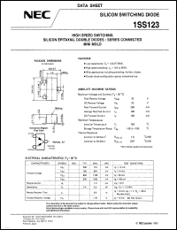 1SS123 datasheet: High speed switching silicon epitaxial double diodes 1SS123