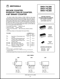 SN74LS90DR2 datasheet:  DECADE COUNTER; DIVIDE-BY-TWELVE COUNTER; 4-BIT BINARY COUNTER SN74LS90DR2
