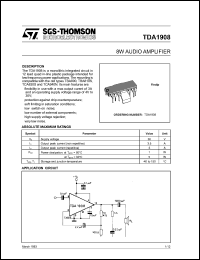 TDA1908 datasheet: 8W audio amplifier TDA1908