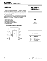 MC100EL33D datasheet: Integrated  4 Divider, Diff Input MC100EL33D