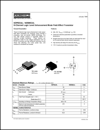 NDB603AL datasheet: N-channel logic level enhancement mode field effect transistor, 30V, 25A NDB603AL