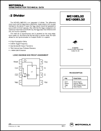 MC10EL32DR2 datasheet: Integrated  2 Divider, Diff Input MC10EL32DR2