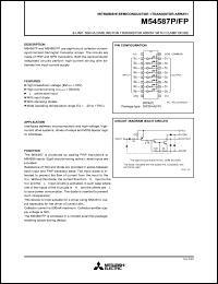 M54587P datasheet: 8-unit 500mA darlington transistor array with clamp diode M54587P