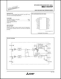 M81701FP datasheet: High voltage half bridge driver M81701FP