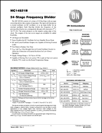 MC14521BCP datasheet: 24-Stage Frequency Divider MC14521BCP