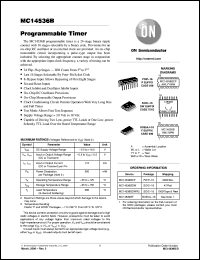 MC14536BDWR2 datasheet: Programmable Timer MC14536BDWR2