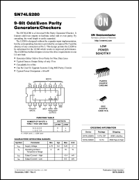 SN74LS280DR2 datasheet: 9-Bit Odd/Even Parity Generators/Checkers SN74LS280DR2