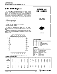 MC10E141FNR2 datasheet: 8-Bit Universal Shift Register MC10E141FNR2